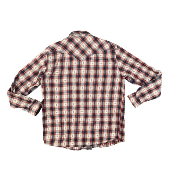 Moon Shine Men’s Large Red Pearl Snap‎ Long Sleeve Shirt - Picture 7 of 7